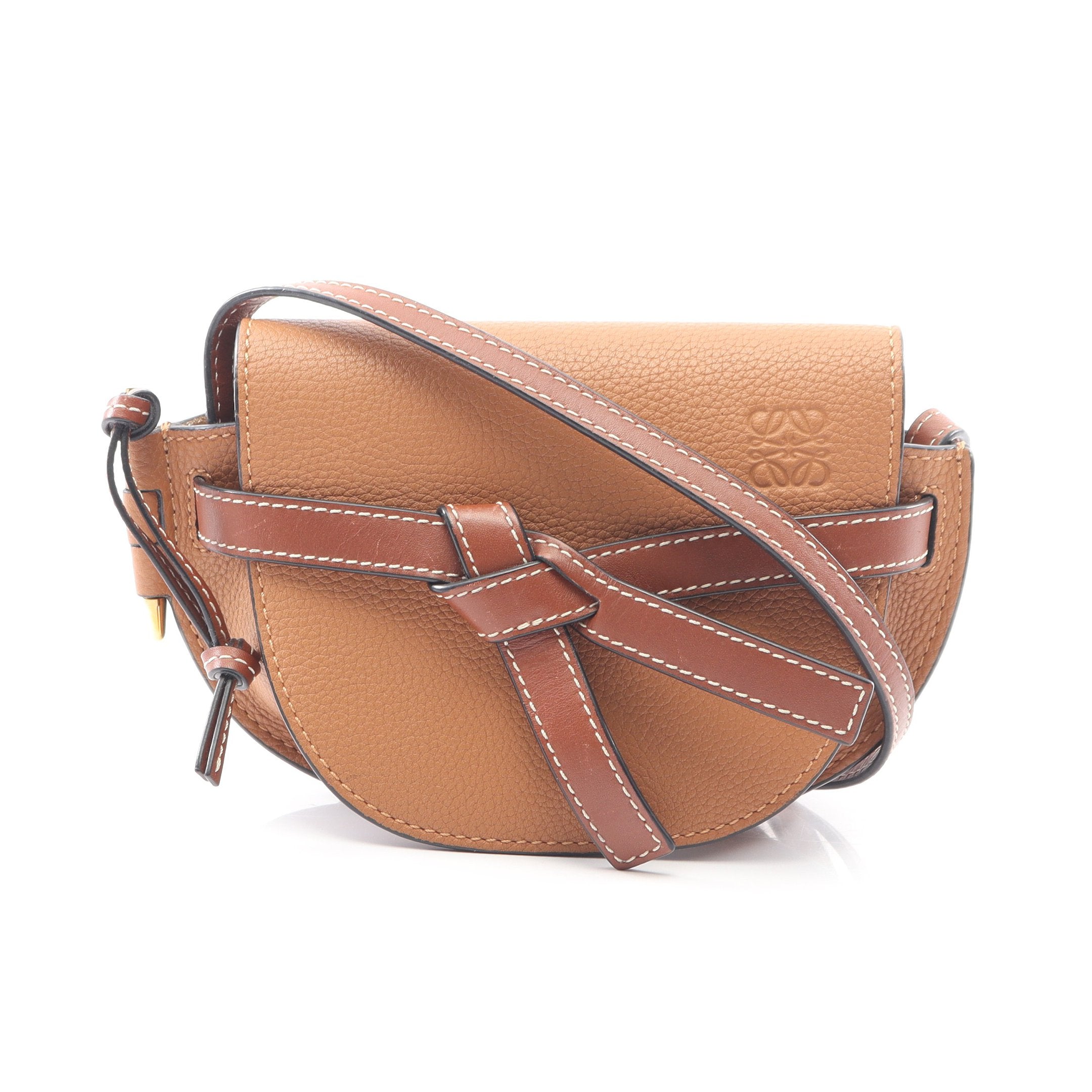 ゲートバッグ ミニ ショルダーバッグ レザー ライトブラウン ブラウン