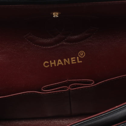 マトラッセ Wフラップ Wチェーンショルダーバッグ ラムスキン ブラック ゴールド金具 シャネル バッグ CHANEL