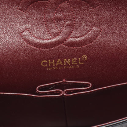 マトラッセ Wフラップ Wチェーンショルダーバッグ ラムスキン ブラック ゴールド金具 シャネル バッグ CHANEL