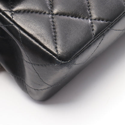マトラッセ Wフラップ Wチェーンショルダーバッグ ラムスキン ブラック ゴールド金具 シャネル バッグ CHANEL
