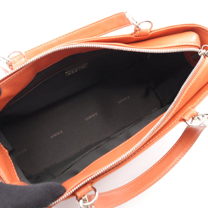 アナグラム ハンドバッグ レザー オレンジブラウン ロエベ バッグ LOEWE
