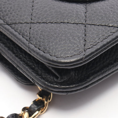 マトラッセ チェーンウォレット キャビアスキン ブラック ゴールド金具 シャネル バッグ CHANEL
