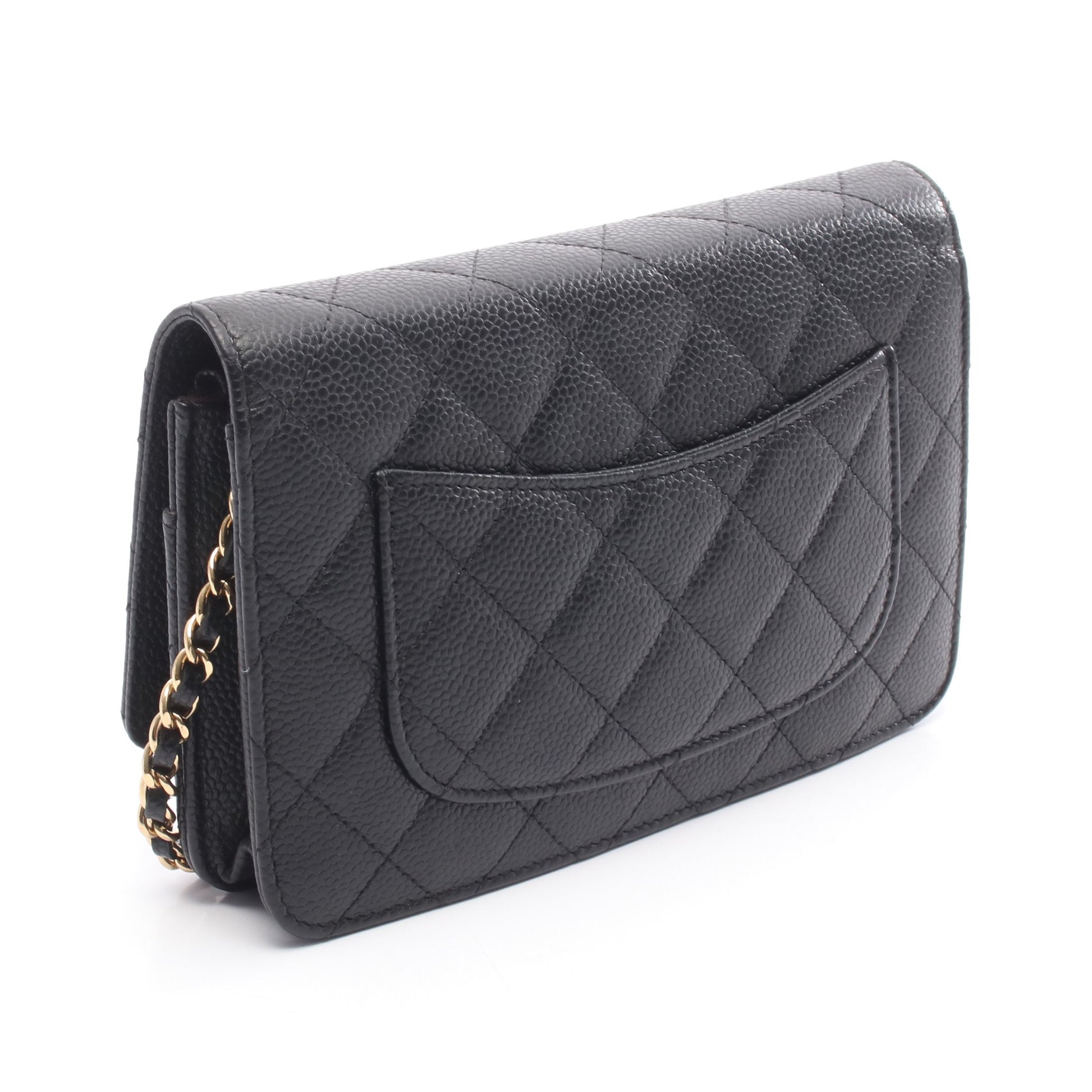 マトラッセ チェーンウォレット キャビアスキン ブラック ゴールド金具 シャネル バッグ CHANEL