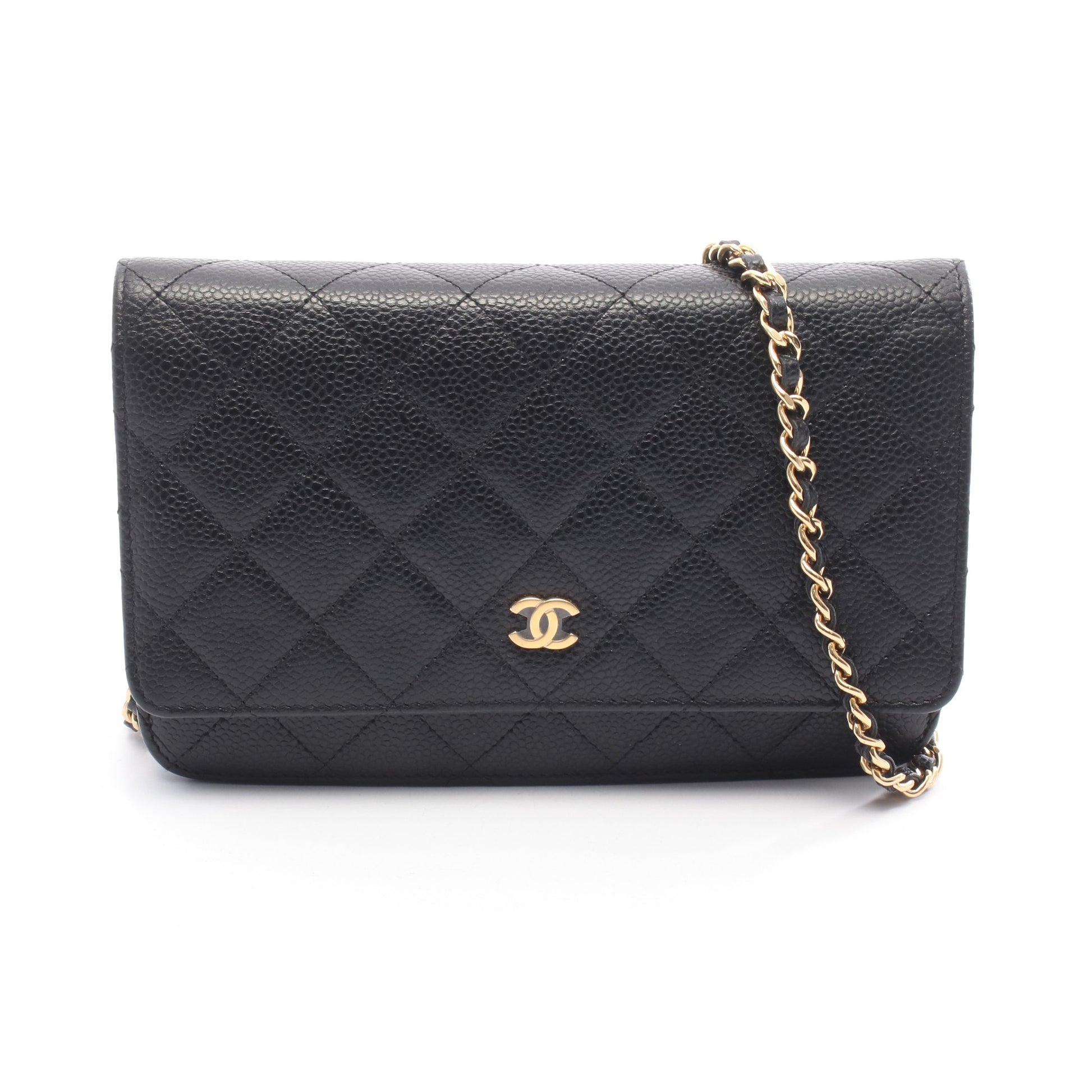 マトラッセ チェーンウォレット キャビアスキン ブラック ゴールド金具 シャネル バッグ CHANEL