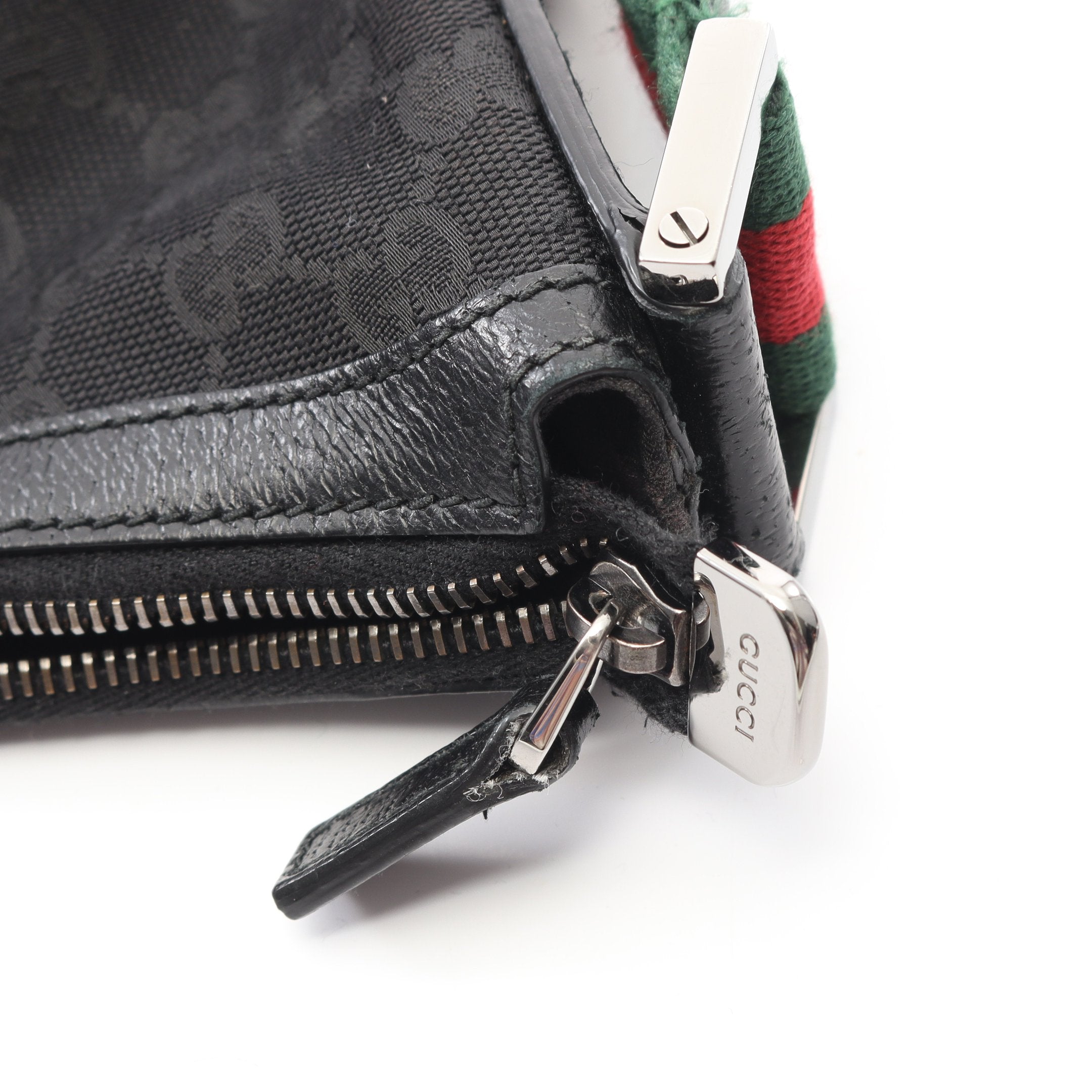 GGキャンバス シェリーライン ショルダーバッグ キャンバス レザー