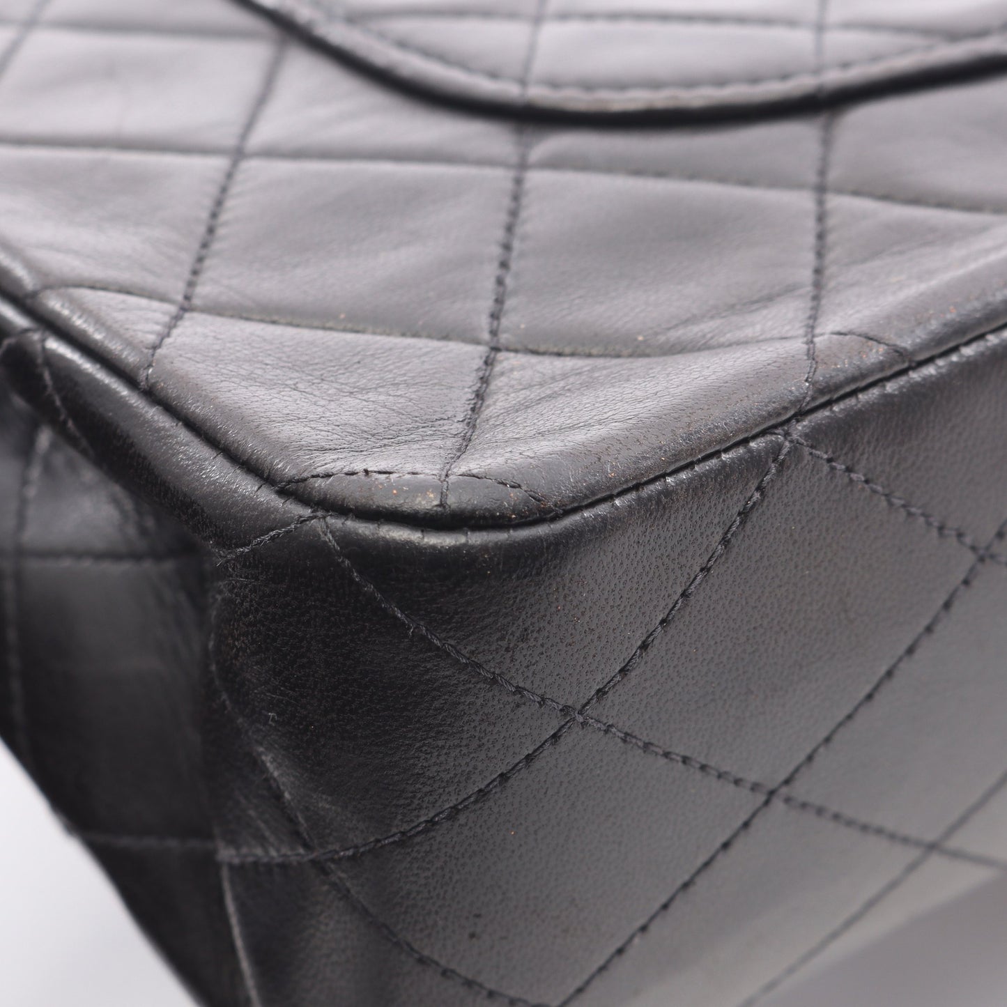 マトラッセ Wフラップ Wチェーンショルダーバッグ ラムスキン ブラック ゴールド金具 シャネル バッグ CHANEL