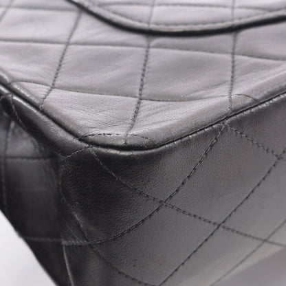 マトラッセ Wフラップ Wチェーンショルダーバッグ ラムスキン ブラック ゴールド金具 シャネル バッグ CHANEL