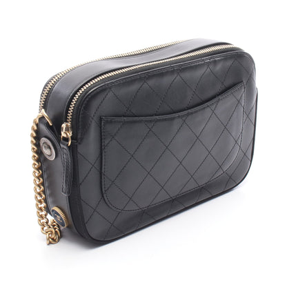 マトラッセ カメラバッグ チェーンショルダーバッグ レザー ブラック ゴールド金具 シャネル バッグ CHANEL
