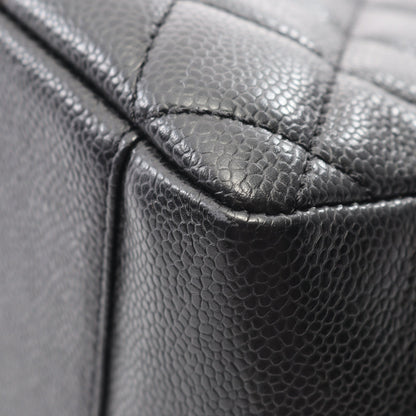 マトラッセ グランドショッピング GST チェーンショルダーバッグ チェーントートバッグ キャビアスキン ブラック シルバー金具 シャネル バッグ CHANEL