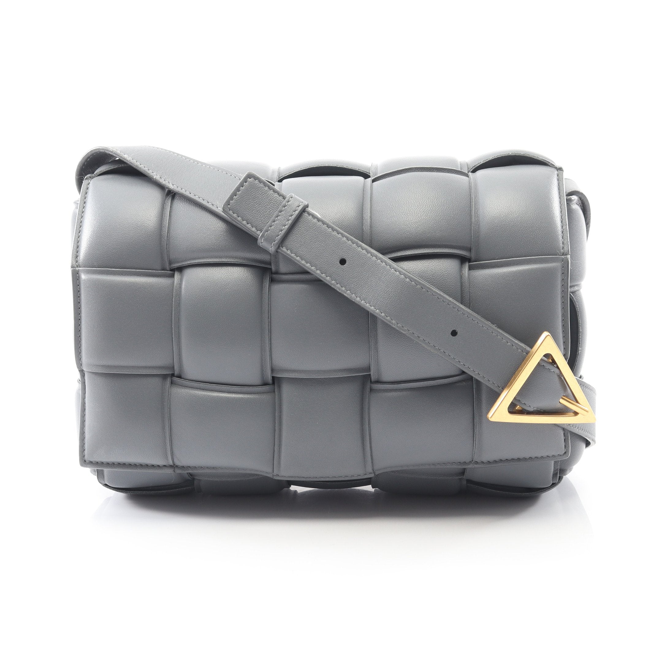 パデット カセット イントレチャート ショルダーバッグ レザー グレー