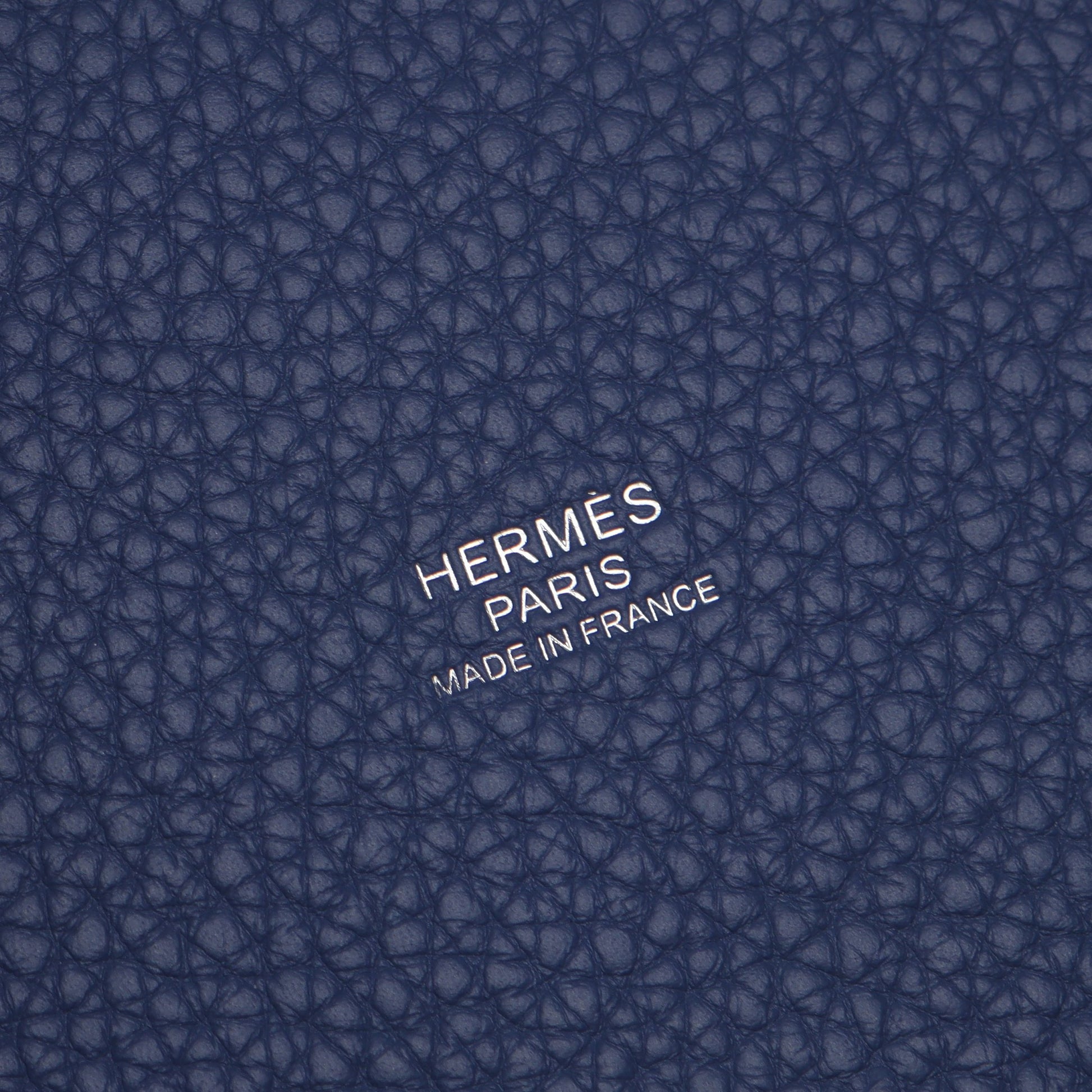 ピコタンロックMM ハンドバッグ トリヨンクレマンス ダークブルー ネイビー シルバー金具 Z刻印 エルメス バッグ HERMES
