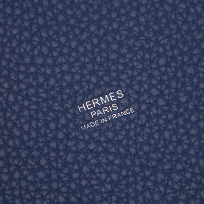 ピコタンロックMM ハンドバッグ トリヨンクレマンス ダークブルー ネイビー シルバー金具 Z刻印 エルメス バッグ HERMES