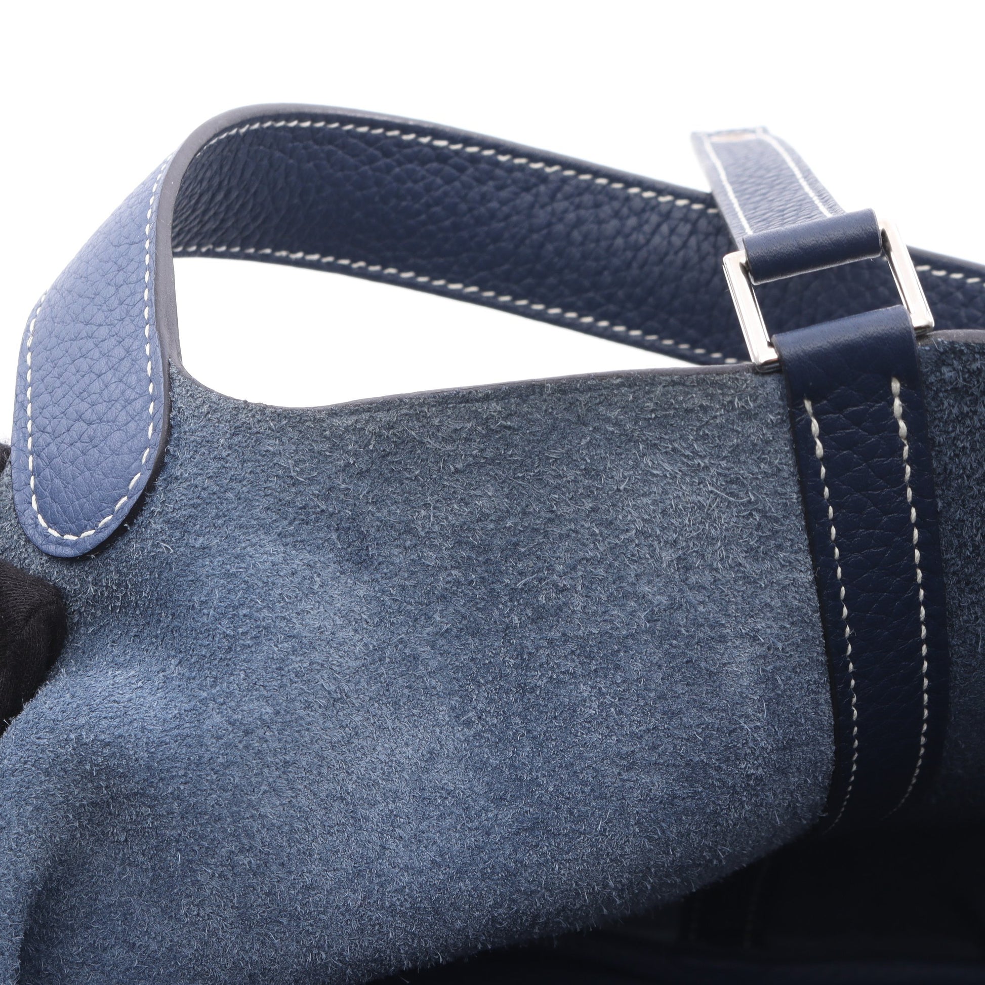 ピコタンロックMM ハンドバッグ トリヨンクレマンス ダークブルー ネイビー シルバー金具 Z刻印 エルメス バッグ HERMES