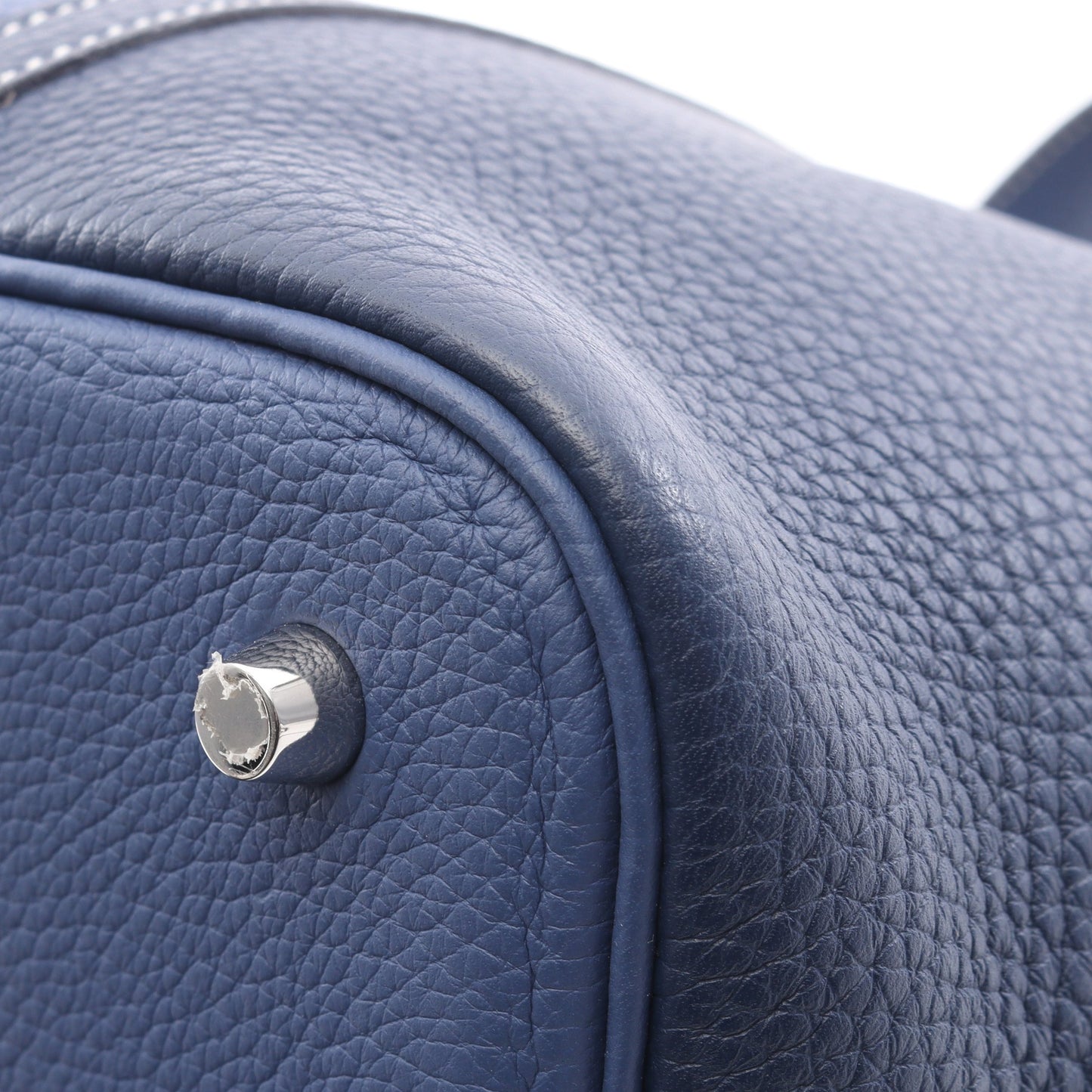 ピコタンロックMM ハンドバッグ トリヨンクレマンス ダークブルー ネイビー シルバー金具 Z刻印 エルメス バッグ HERMES