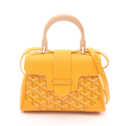 サイゴン ミニ ハンドバッグ コーティングキャンバス レザー イエロー マルチカラー 2WAY ゴヤール バッグ GOYARD