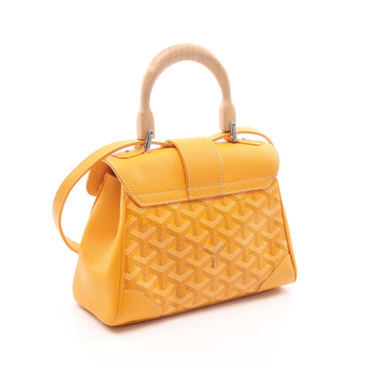 サイゴン ミニ ハンドバッグ コーティングキャンバス レザー イエロー マルチカラー 2WAY ゴヤール バッグ GOYARD