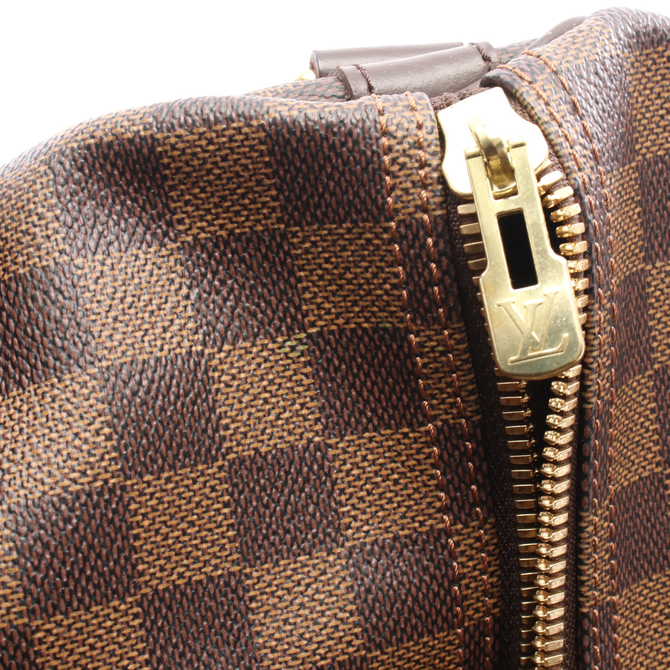 キーポル バンドリエール55 ダミエエベヌ ボストンバッグ PVC レザー