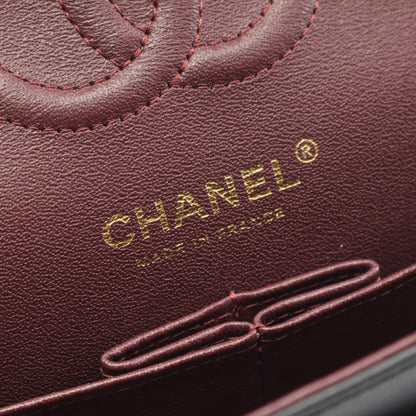 マトラッセ Wフラップ Wチェーンショルダーバッグ ラムスキン ブラック ゴールド金具 シャネル バッグ CHANEL