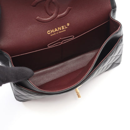 マトラッセ Wフラップ Wチェーンショルダーバッグ ラムスキン ブラック ゴールド金具 シャネル バッグ CHANEL