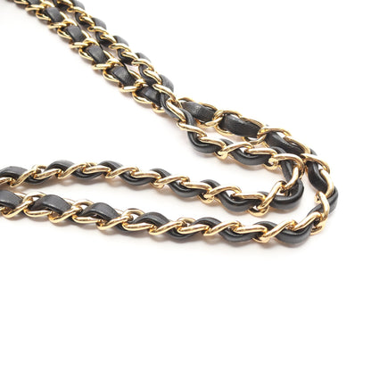 マトラッセ Wフラップ Wチェーンショルダーバッグ ラムスキン ブラック ゴールド金具 シャネル バッグ CHANEL