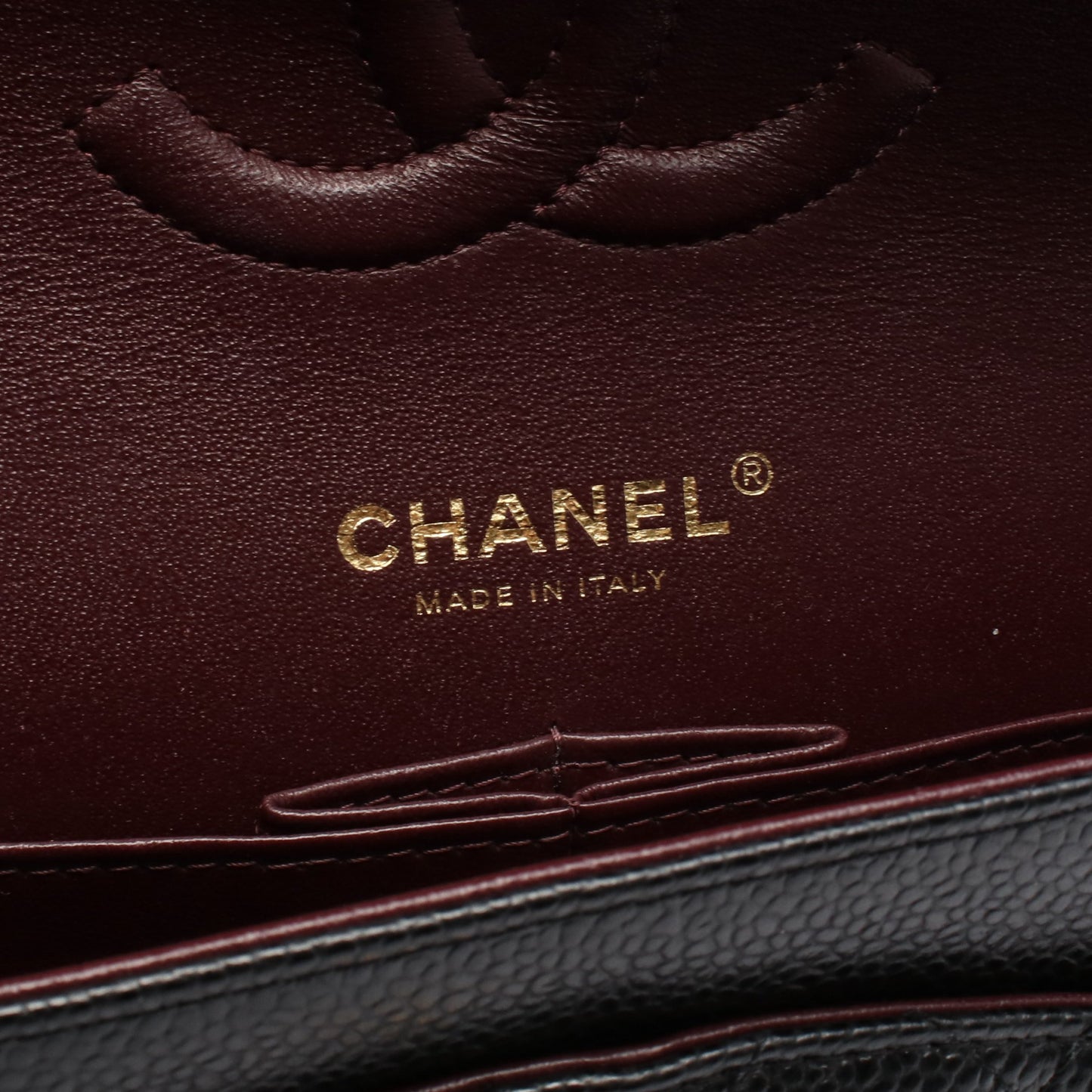 マトラッセ Wフラップ Wチェーンショルダーバッグ キャビアスキン ブラック ゴールド金具 シャネル バッグ CHANEL