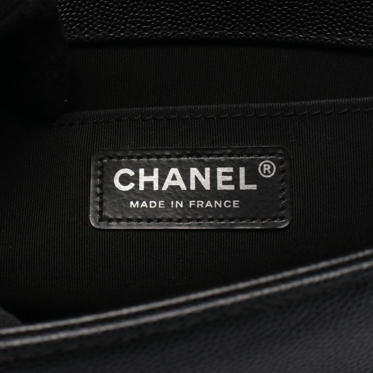 ボーイシャネル チェーンショルダーバッグ キャビアスキン ブラック シルバー金具 シャネル バッグ CHANEL
