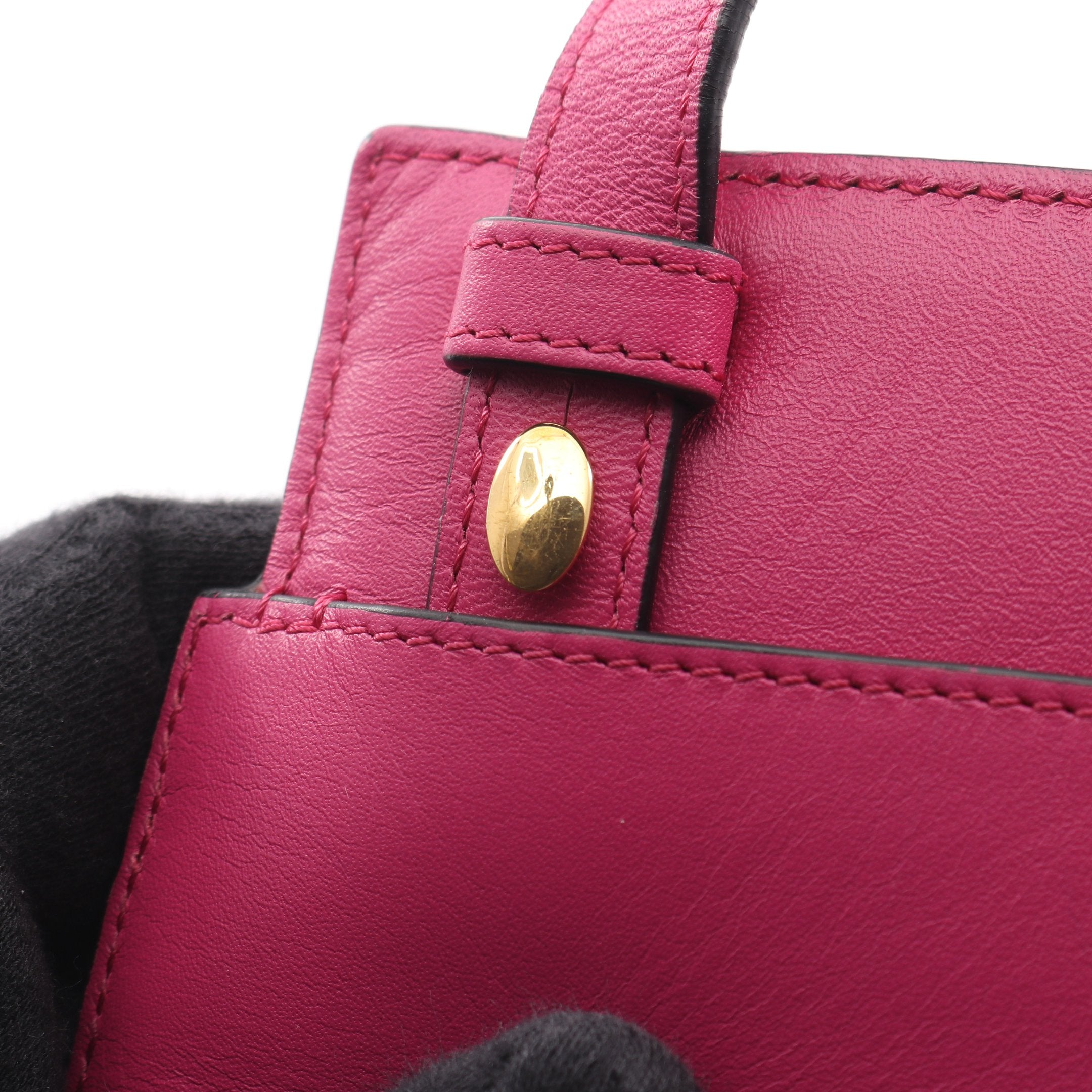 Tポーチ アナグラム ショルダーバッグ レザー ピンクパープル ロエベ