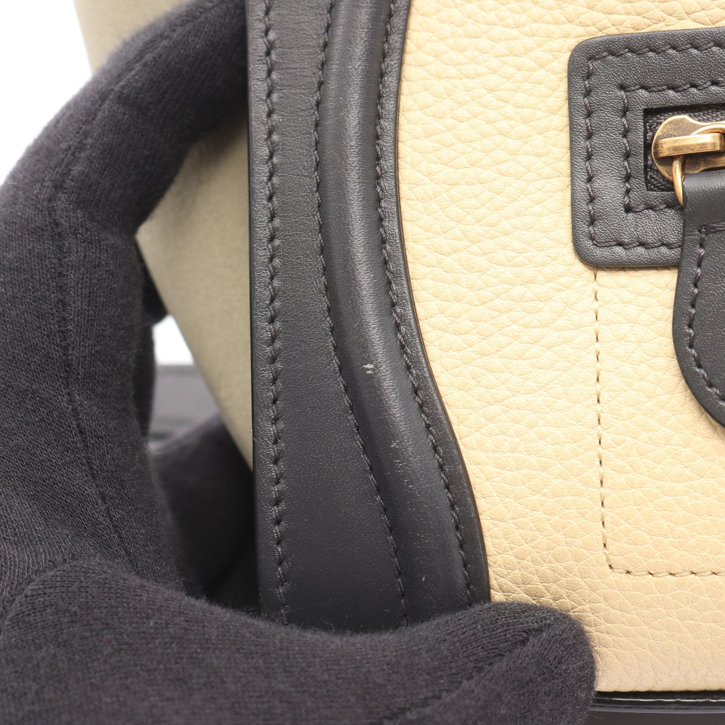 ラゲージ ナノショッパー ハンドバッグ レザー ヌバック アイボリー ブラック グレーベージュ 2WAY セリーヌ バッグ CELINE