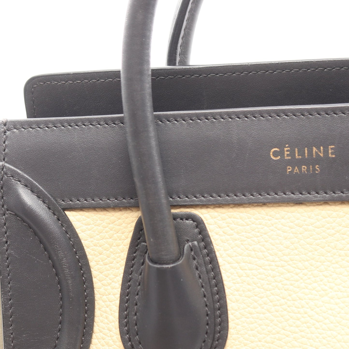ラゲージ ナノショッパー ハンドバッグ レザー ヌバック アイボリー ブラック グレーベージュ 2WAY セリーヌ バッグ CELINE