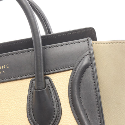 ラゲージ ナノショッパー ハンドバッグ レザー ヌバック アイボリー ブラック グレーベージュ 2WAY セリーヌ バッグ CELINE