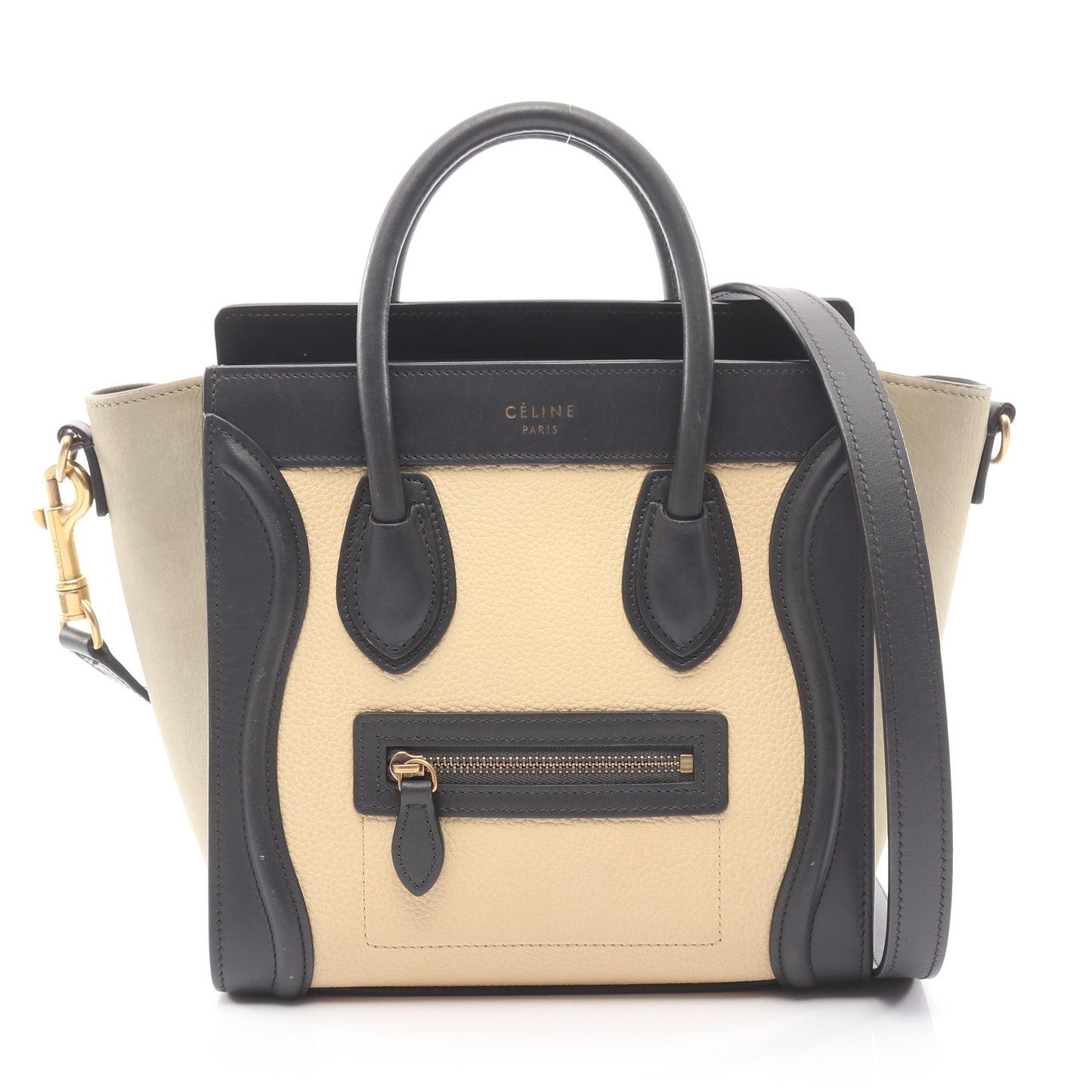 ラゲージ ナノショッパー ハンドバッグ レザー ヌバック アイボリー ブラック グレーベージュ 2WAY セリーヌ バッグ CELINE