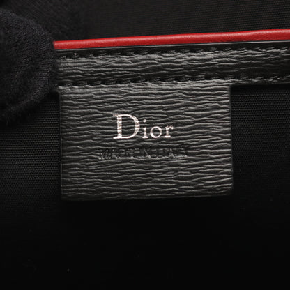 オブリーク ボディバッグ ステッチ PVC レザー グレー ブラック ホワイト ディオール バッグ DIOR