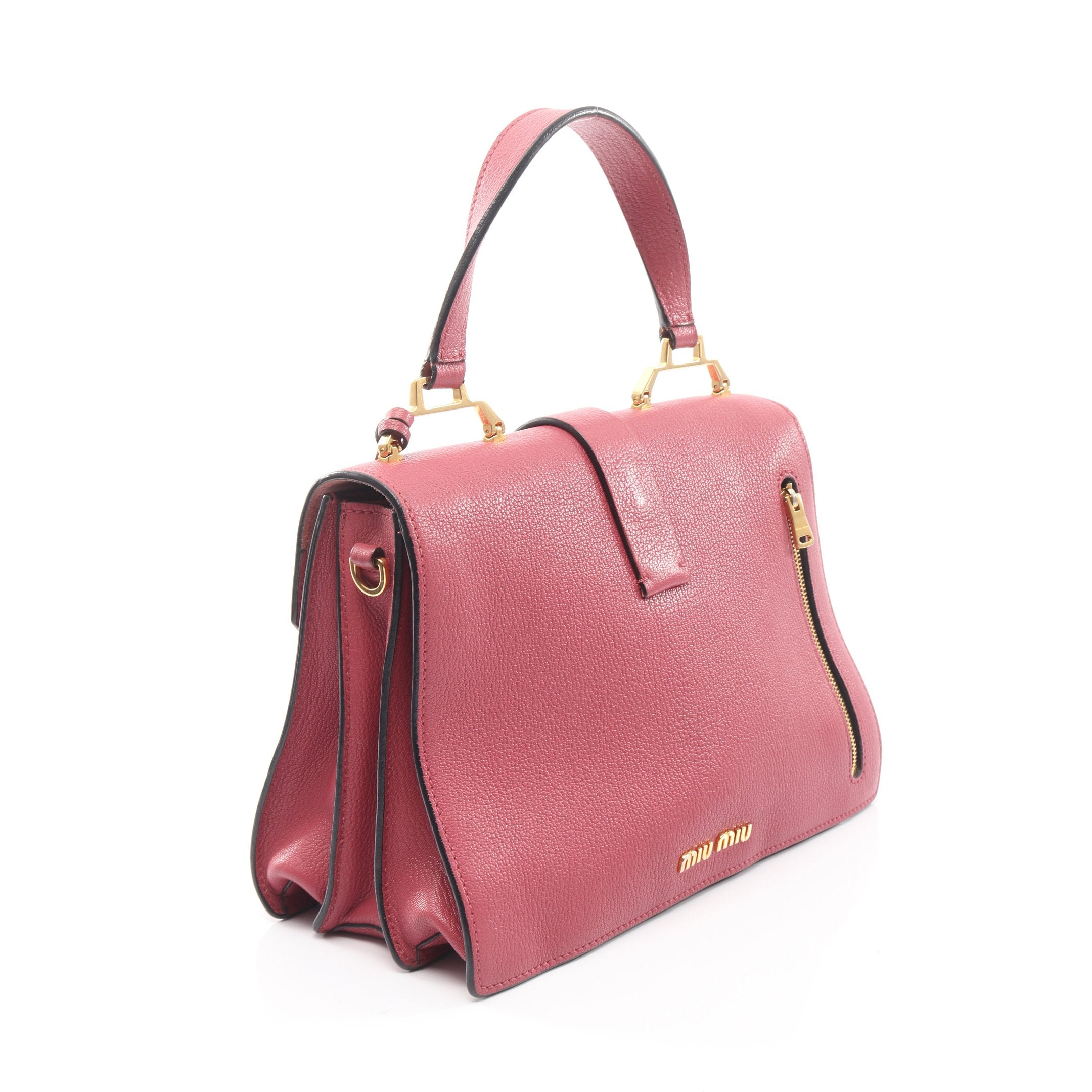 MADRAS マドラス ハンドバッグ レザー ピンクブラウン 2WAY ミュウ