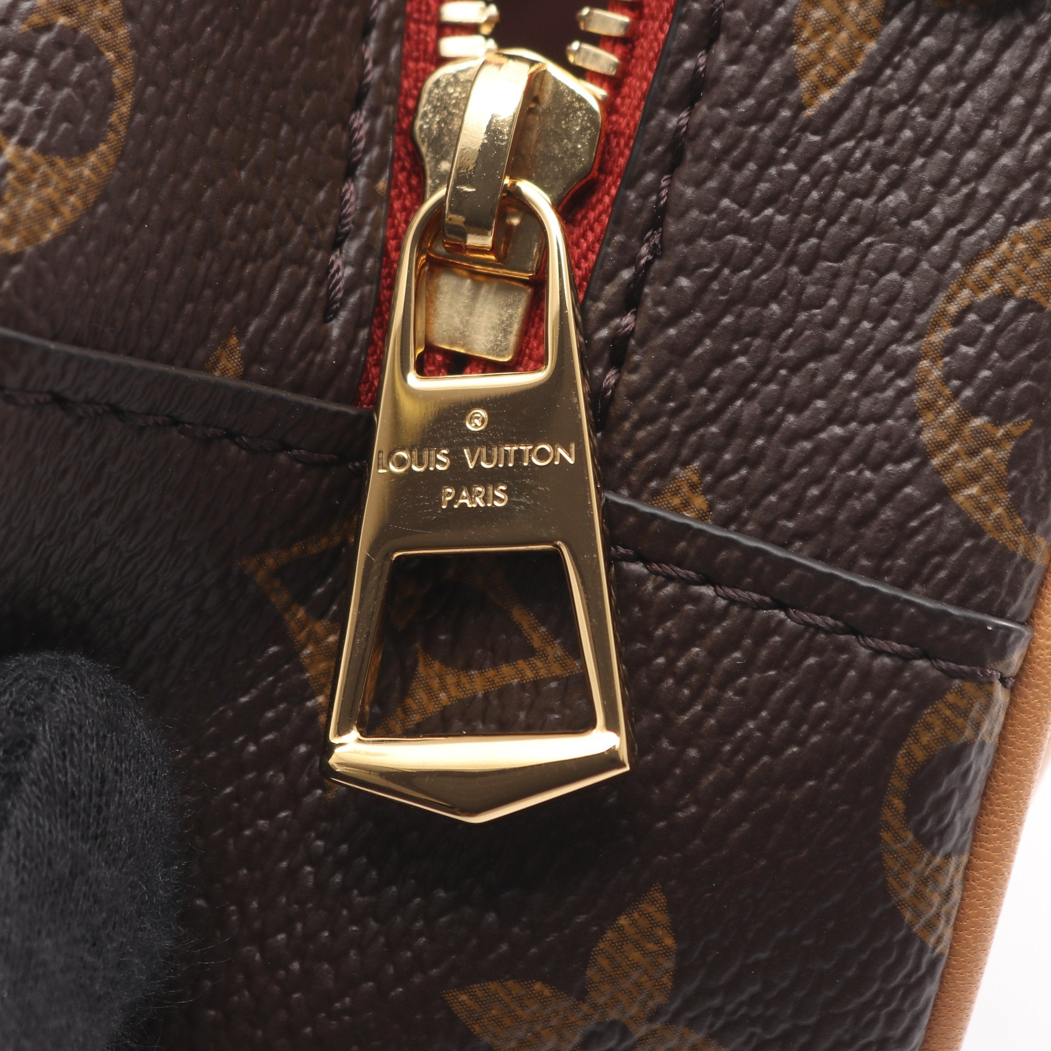 ドーヴィルMINI モノグラム ショルダーバッグ PVC レザー ブラウン