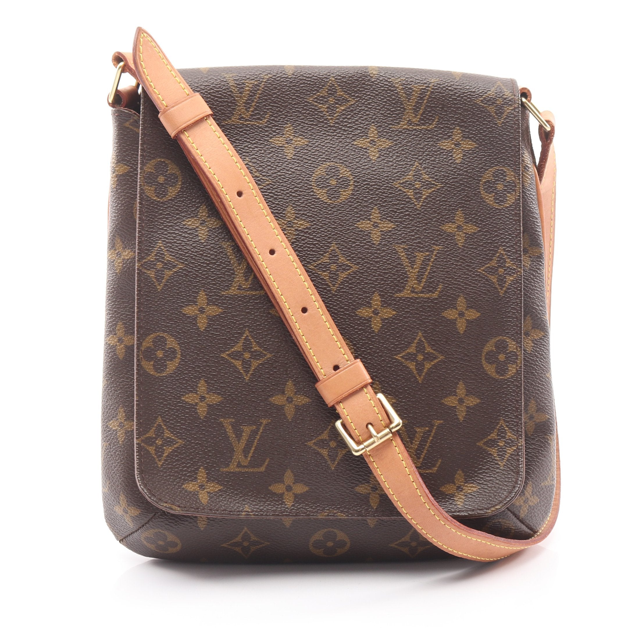 ルイ・ヴィトン LOUIS VUITTON ミュゼットサルサ ショートストラップ モノグラム ショルダーバッグ バッグ PVCコーティングキャンバス レザー レディース ブラウン系 M51258 【中古】 ミュゼットサルサ ショートストラップ モノグラム ショルダーバッグ