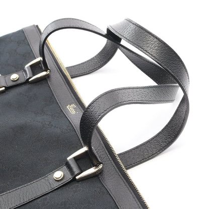 アビー GGキャンバス ショルダーバッグ トートバッグ キャンバス レザー ブラック グッチ バッグ GUCCI