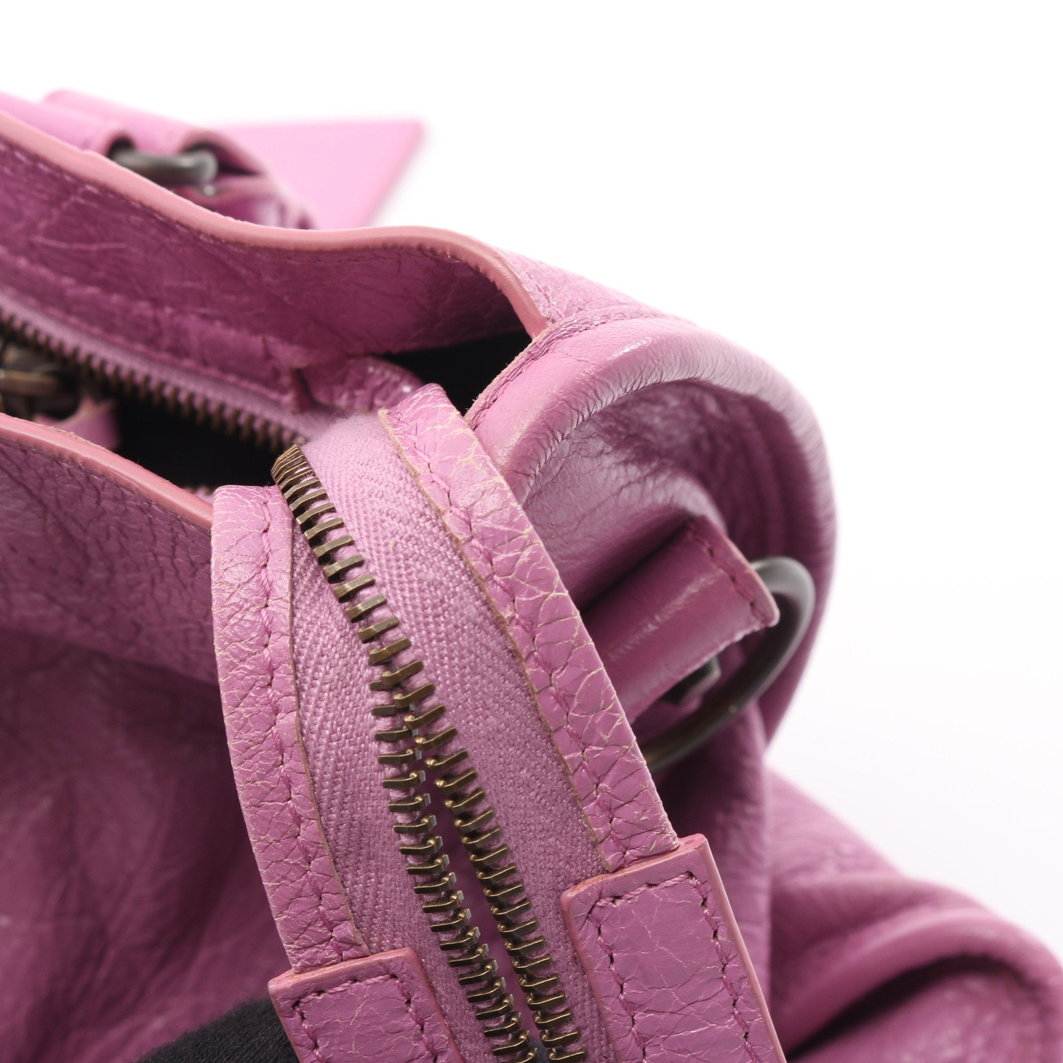 バレンシアガ ジャイアントシティ パープル ピンク系 レザー 2WAY 正規品 ザ シティ ハンドバッグ レザー パープル 2WAY バレンシアガ – RECLO