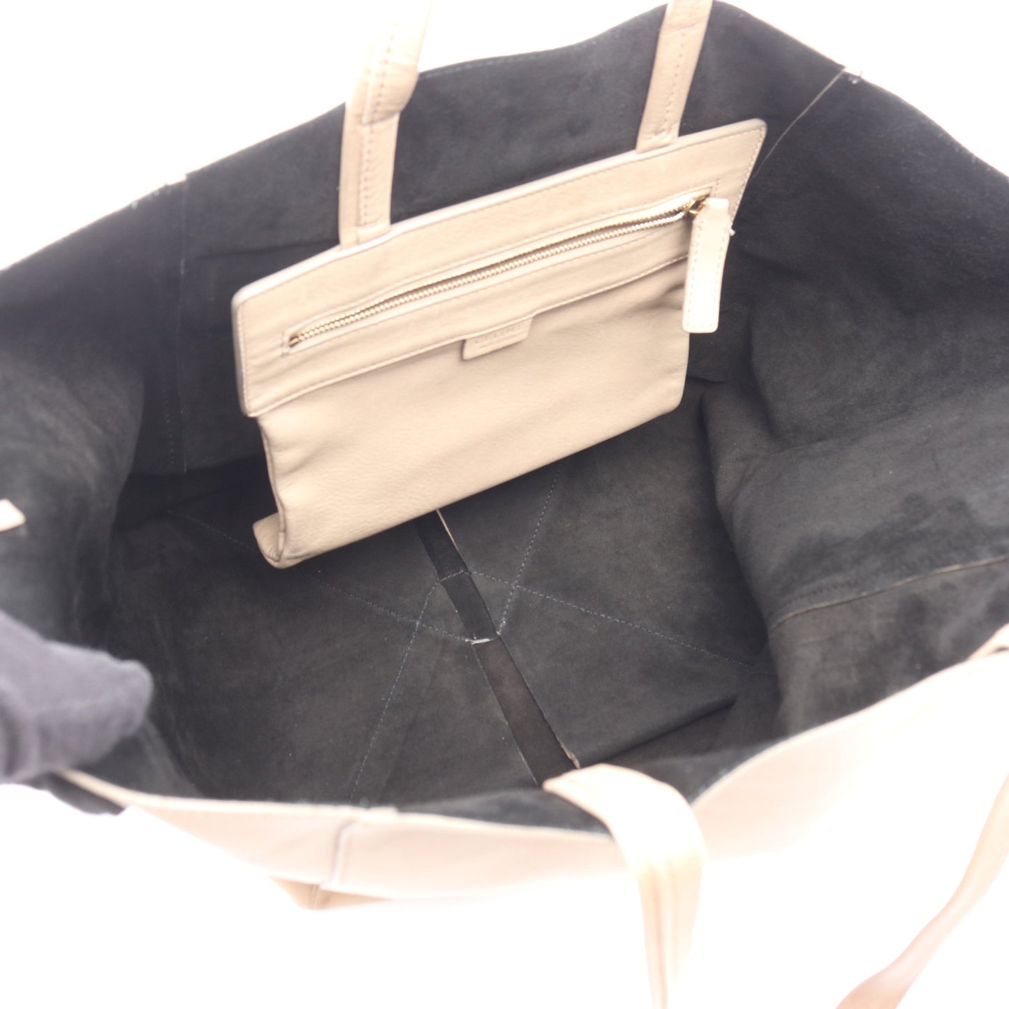 カバファントム ハンドバッグ トートバッグ レザー グレーベージュ セリーヌ バッグ CELINE