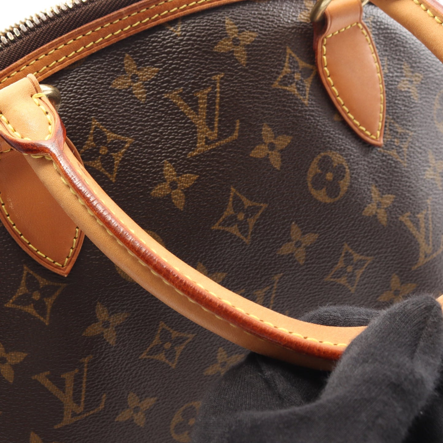 ロックイット ヴェルティカル モノグラム ハンドバッグ PVC レザー ブラウン ルイヴィトン バッグ LOUIS VUITTON