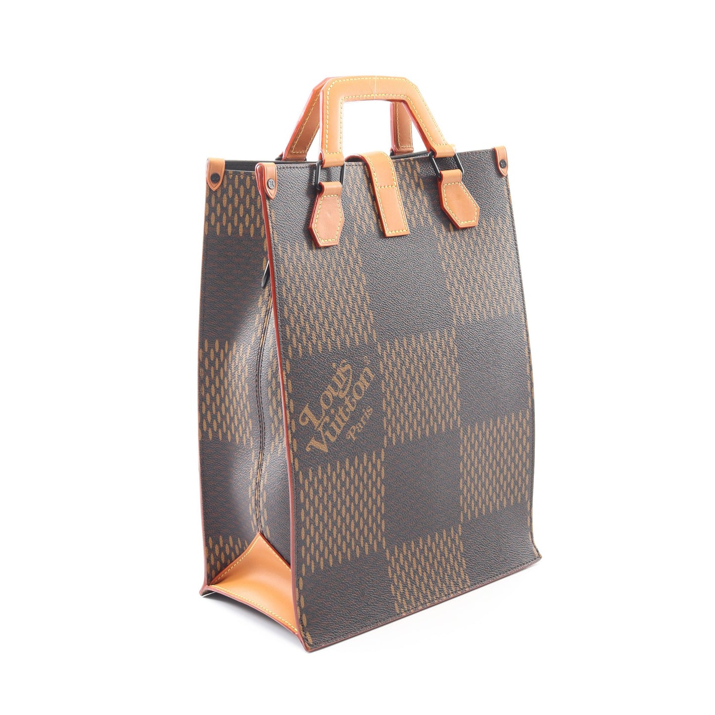 LOUIS VUITTON × NIGO ミニトート LVスクエアード ダミエエベヌジャイアント モノグラム ハンドバッグ トートバッグ PVC レザー ブラウン 2WAY ルイヴィトン バッグ LOUIS VUITTON