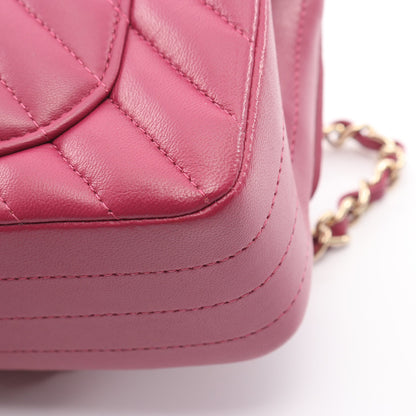 ミニマトラッセ20 チェーンショルダーバッグ ラムスキン ボルドー ゴールド金具 シャネル バッグ CHANEL