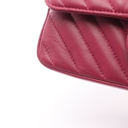 ミニマトラッセ20 チェーンショルダーバッグ ラムスキン ボルドー ゴールド金具 シャネル バッグ CHANEL