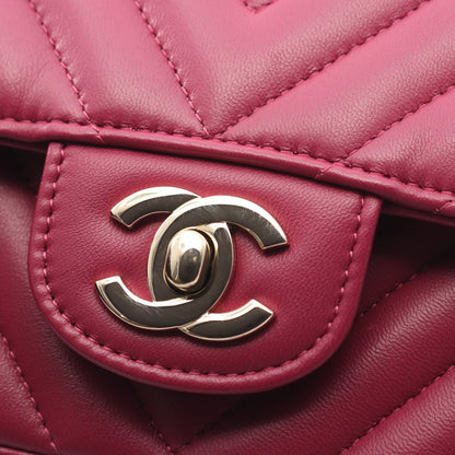 ミニマトラッセ20 チェーンショルダーバッグ ラムスキン ボルドー ゴールド金具 シャネル バッグ CHANEL