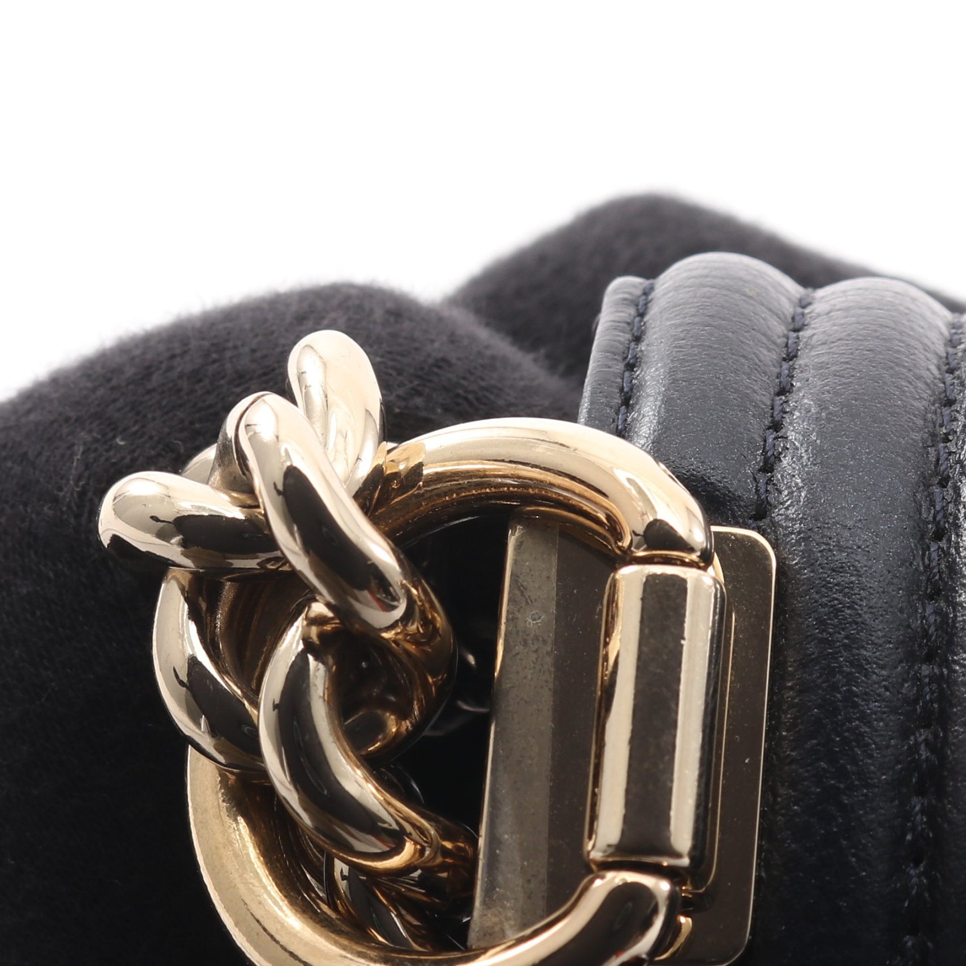 ボーイシャネル チェーンショルダーバッグ レザー ダークネイビー ゴールド金具 シャネル バッグ CHANEL