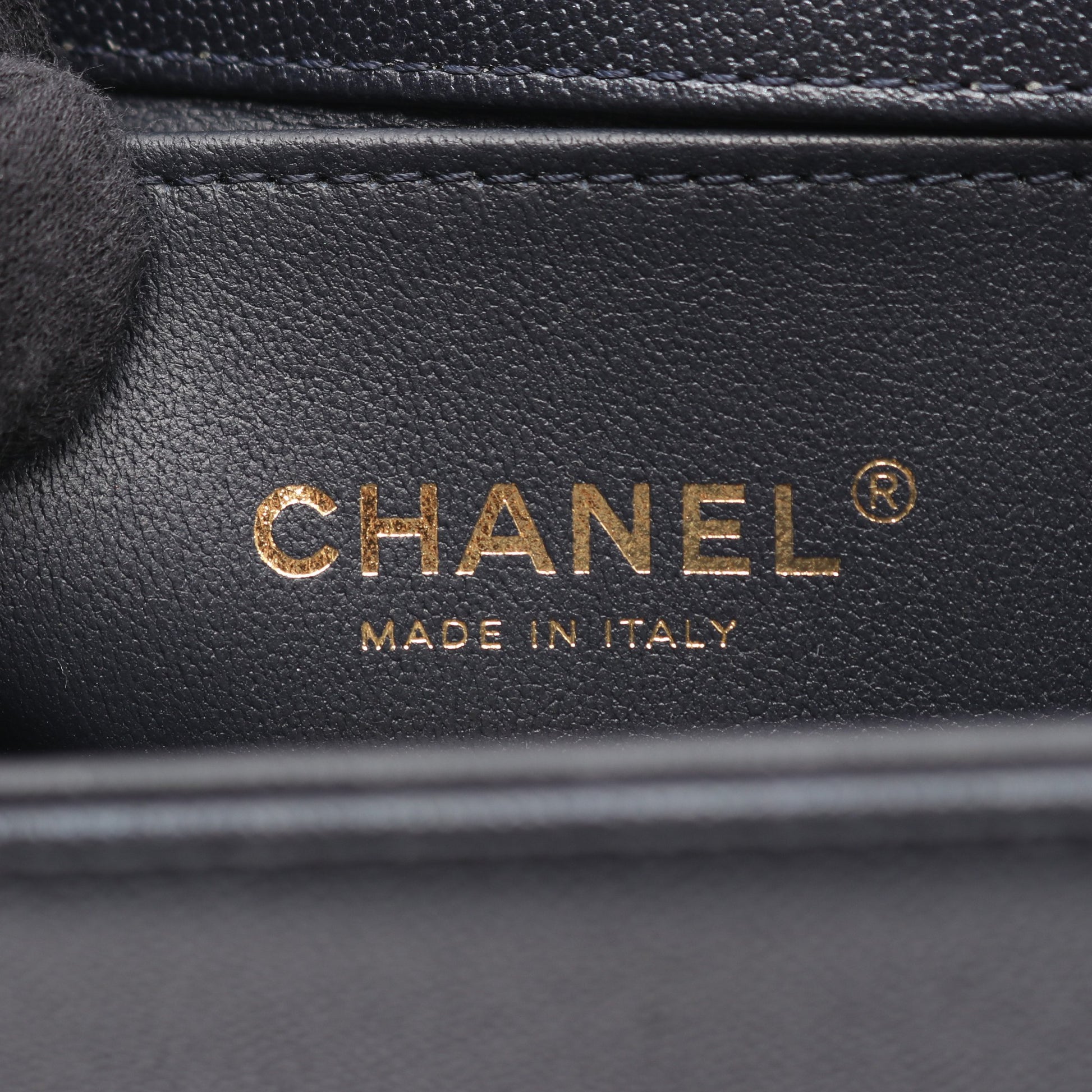 ボーイシャネル チェーンショルダーバッグ レザー ダークネイビー ゴールド金具 シャネル バッグ CHANEL