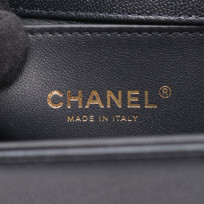 ボーイシャネル チェーンショルダーバッグ レザー ダークネイビー ゴールド金具 シャネル バッグ CHANEL