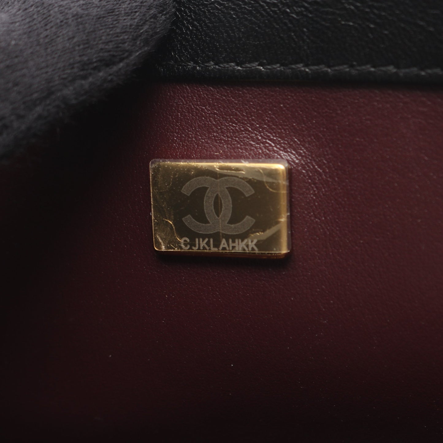 マトラッセ チェーンショルダーバッグ ラムスキン ブラック ゴールド金具 2WAY ウッドハンドル シャネル バッグ CHANEL