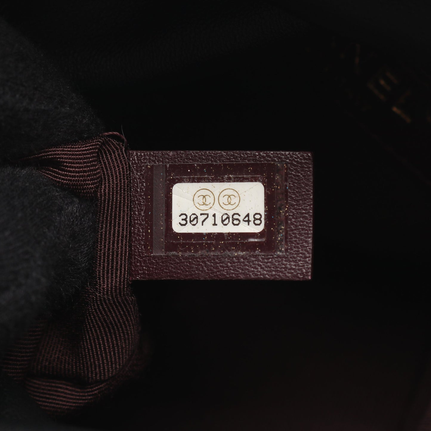 ココマーク 巾着 チェーンショルダーバッグ ラムスキン ブラック ゴールド金具 シャネル バッグ CHANEL