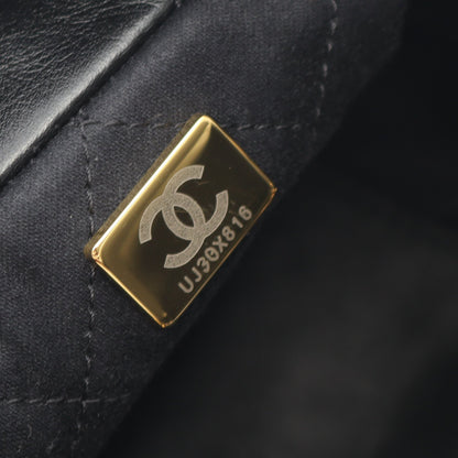 CHANEL 22 ミニ チェーンショルダーバッグ レザー ブラック ゴールド金具 2WAY シャネル バッグ CHANEL