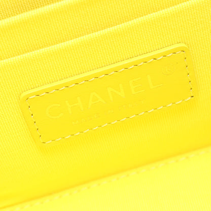 マトラッセ バニティバッグ チェーンショルダーバッグ レザー イエロー ゴールド金具 2WAY シャネル バッグ CHANEL